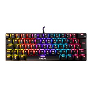 Teclado Mecanico TGT Sherman V3 C1 Rainbow ABNT2 Switch Marrom Preto